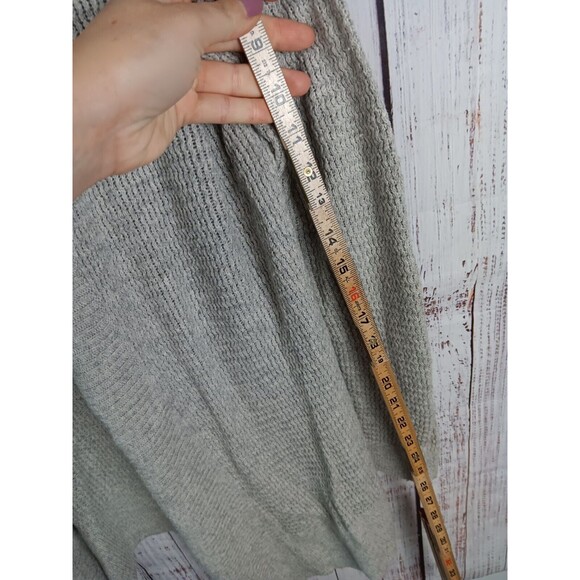 Ann Taylor Loft Knit Cardigan Women’s Medium Gray Open Front  Cotton Blend - Picture 6 of 9